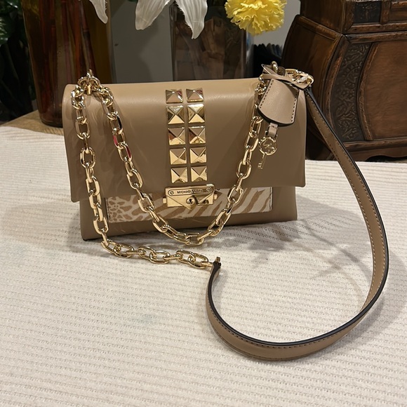 MK Michael Kors Cece Medium Lady
Shoulder Bag Crossbody 
Handbag Satchel Camel - Picture 12 of 17